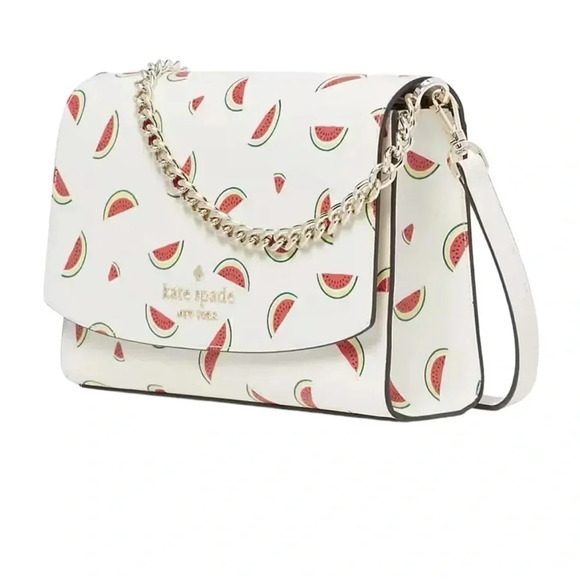 Kate Spade Staci Carson Convertible Watermelon Party Crossbody Cream Multi NWT - Picture 2 of 6